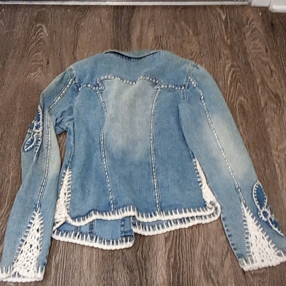 CrestJeans denim and Lace Large Vintage Jacket - Picture 8 of 8